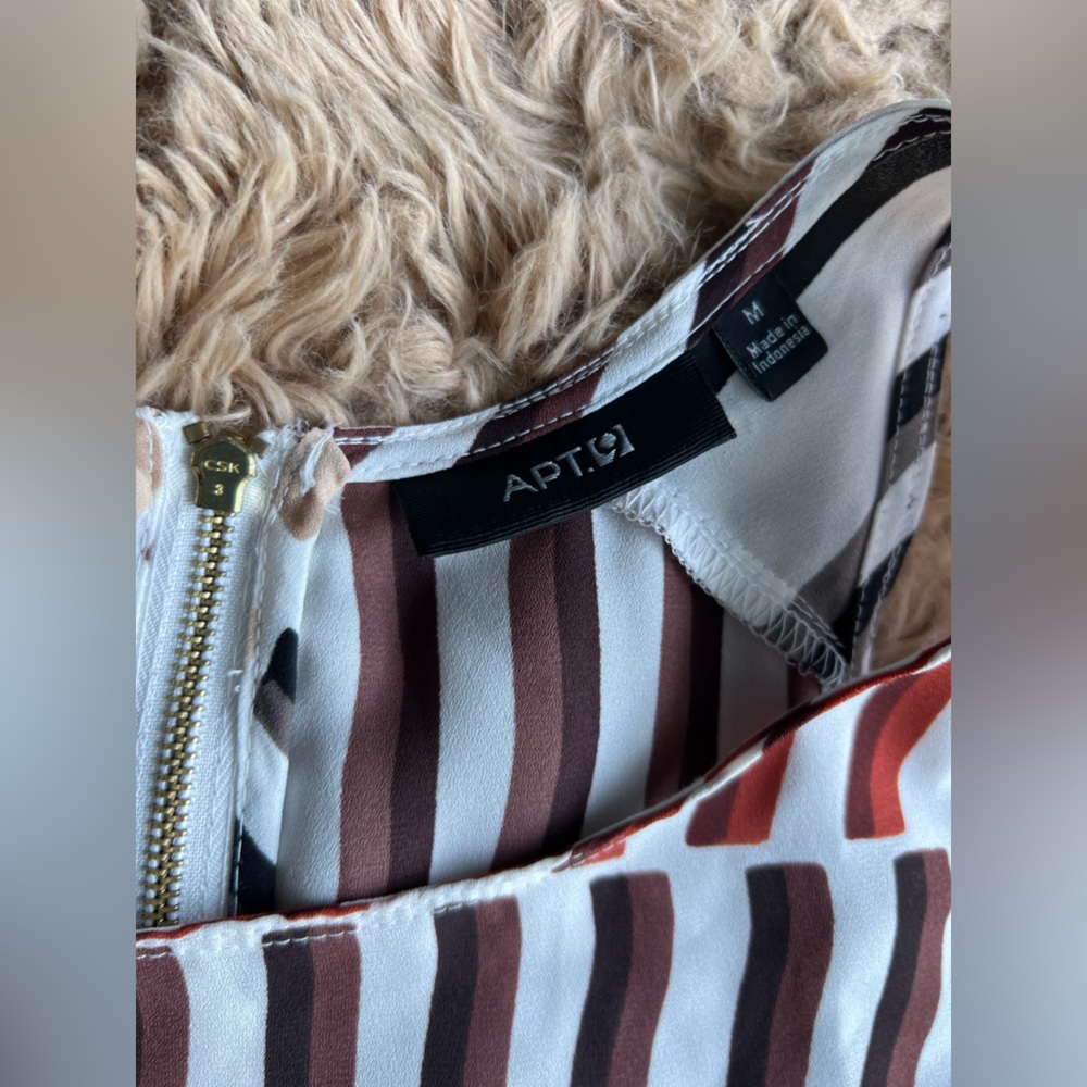 Apt.9 Multi Color Satin Blouse Size M - image 8